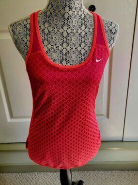 Pink and Orange Nike Dri-FIT Athletic Tank Top